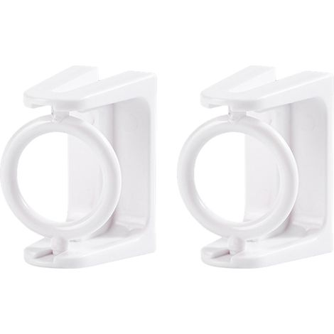 Ganci di supporto per asta per tende, set da 2, elevata capacità di carico, asta girevole multifunzionale per bagno e camera da letto. (1/5)