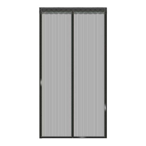 Moustiquaire Aimantée pour Porte Fenêtre 150x240cm - Moustiquaire Enroulable sur Mesure avec Fermeture Automatique - Idéale pour Portes d'Entrée Intérieures ou Patios - Couleur Noir (1/4)