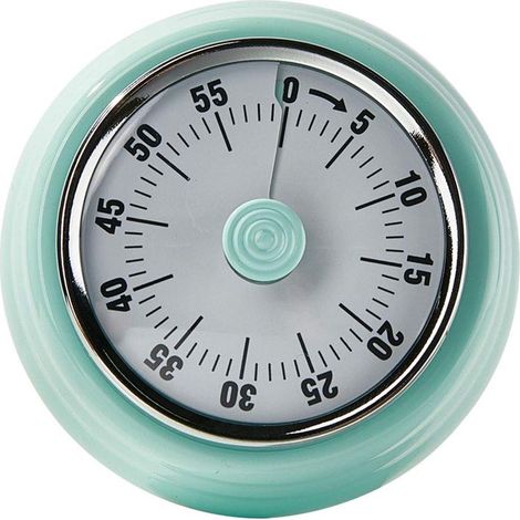 Retro-Digital-, mechanische, magnetische Küchenuhr zum Kochen, Backen, Sport, Büro (grün) (1/5)