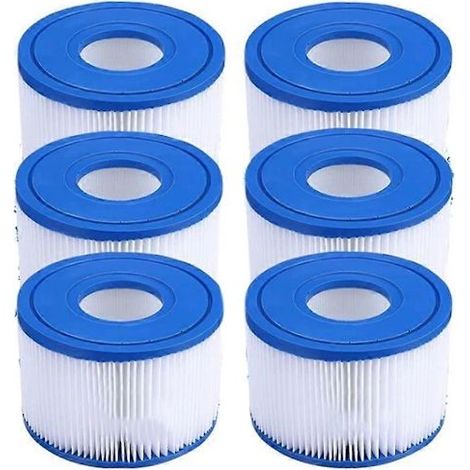 【xj】Lot de 6 cartouches de rechange pour spa/piscine, type S1, compatibles avec les filtres de spa Intex-29001E et 11692 PureSpa.-AquaForge (1/5)