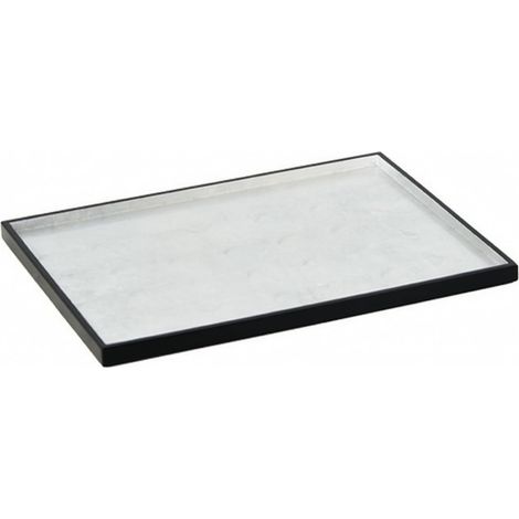 Rectangular Metal Tray  Sign Morne Puré, Refined, Tray with Rim, for Console, Dressing Table, Tea Set, S (1/5)