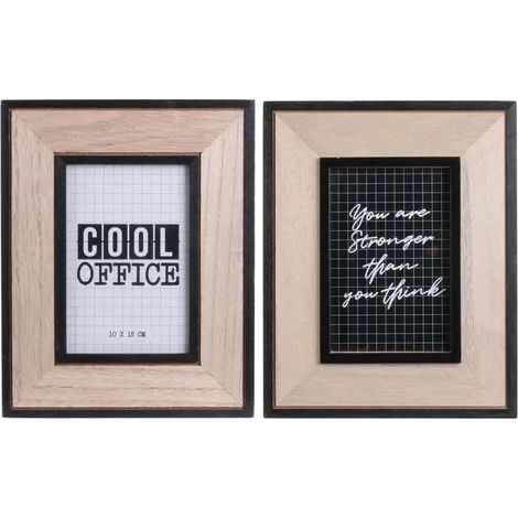 Cadre Photo En Bois Happy Working (lot De 2) (1/4)