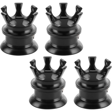 Stück Motorschraubenkappen im Kronen-Design, passend für XL883/Big Twin 1340 Evo/Twin Cam Modelle, Schwarz (1/5)