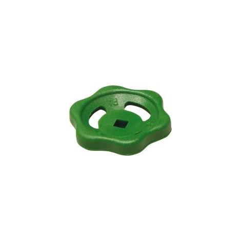 Llave de mano para válvula, verde ,Ø50x6mm (1/2)