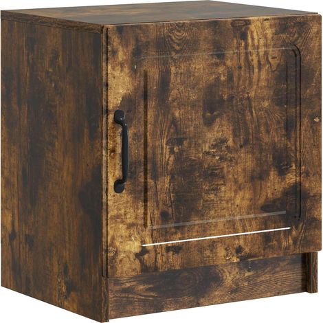 Bedside Cabinet Smoked Oak 43 x 34.5 x 47 cm Engineered Wood vidaXL