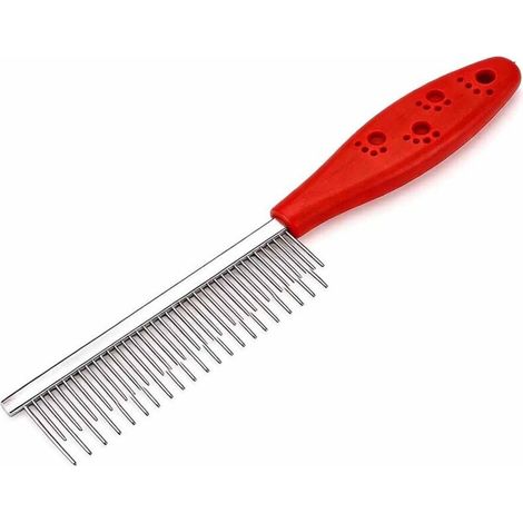 Peigne d’Animaux de Compagnie en Acier Inoxydable, Peigne pour Chien Chat, Excellent Outil pour les Enchevêtrements, pour Éliminer les Cheveux Morts (1/5)
