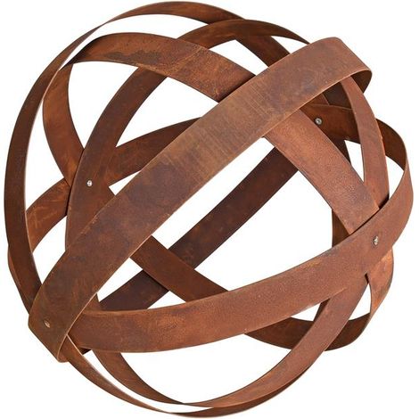 Rostkugel Edelrost Dekokugel Kugel 30-50 cm Bandeisen Gartendeko Rost Metall 50 cm