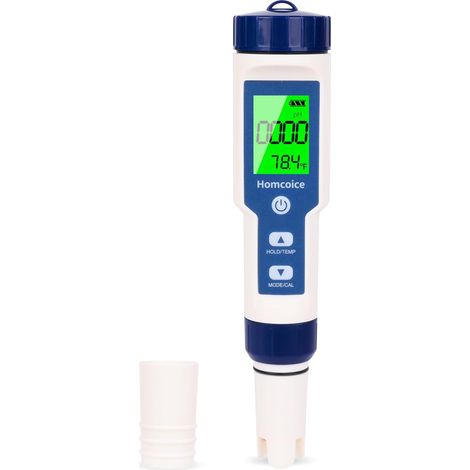 PH Mètre électronique 7 en 1 avec TDS EC Salinité S.G ORP Température, professionnel pH Mètre Piscine IP67 imperméable, 0.01 haute précision Testeur Analyse Eau de Spa avec fonction ATC