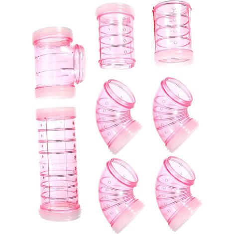 Selbstbau-Labyrinth aus Kunststoff für Hamster, einfach zu installierende Röhren, Rattenkäfigzubehör, für einen käfigfreien Spielbereich (1/5)