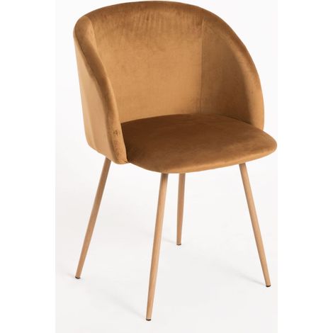Sillas Comedor - Silla Velt Terciopelo - Marrón (1/5)