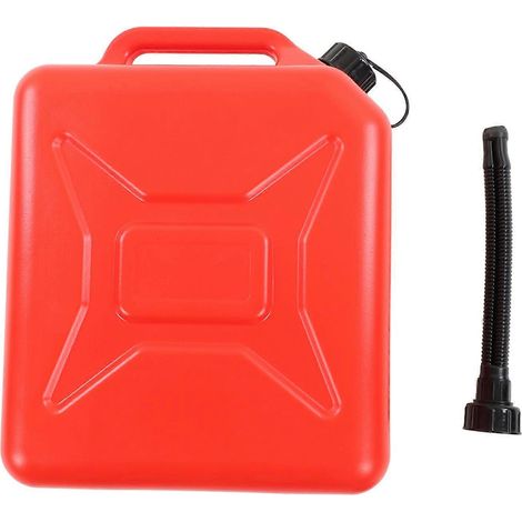 Roter 10-Liter-Kraftstoffkanister (2,6 Gallonen) mit Skalenlinie, verdicktes HDPE, flammhemmender ABS-Flüssiggaskanister