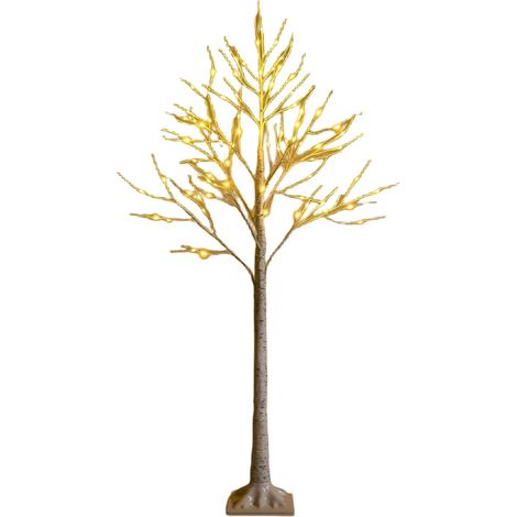 150 cm led lichterbaum birkenbaum mit warmweien led leuchten wei