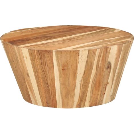 Couchtisch Ø65x31 cm Massivholz Akazie
