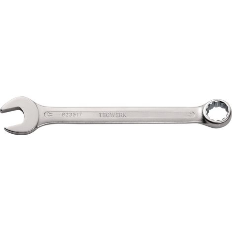 Clé à fourche annulaire SW 15mm L.190mm Forme A acier CV TECWERK (1/2)