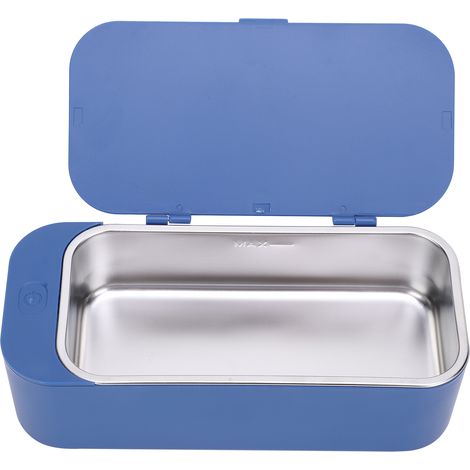 Nettoyeur à Ultrasons 450ml pour Bijoux, Lunettes et Pièces, Bleu Foncé, 220-240V