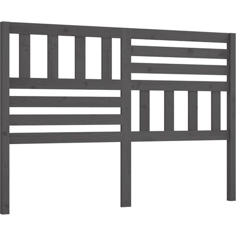 Maison Exclusive - Kopfteil Grau 146x4x100 cm Massivholz Kiefer