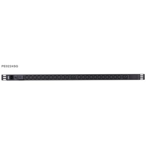 aten PE0224SG PDU-Splitter mit 24 Netzwerkdosen, 0 HE, Schwarz (1/3)