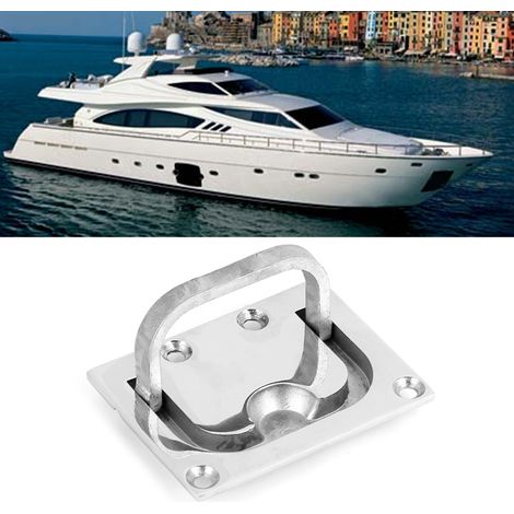 Poignée carrée de trappe en acier inoxydable 316, anneau de levage encastré, accessoires pour bateaux (1/5)