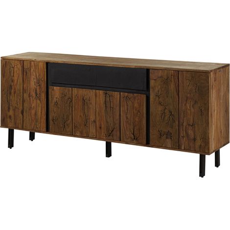 Sideboard Sheesham 185x40x77 natur unbehandelt LICHTENBERG 116