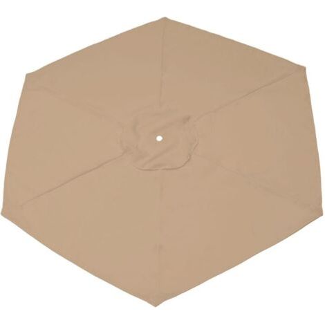 Housse de rechange pour parasol, 6 baleines, 2 m, imperméable, anti-UV, tissu de rechange, kaki