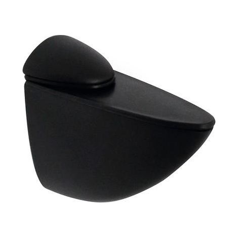 pelikano soporte estante para cristal y madera. regulable de 0 a 40mm. acabado negro