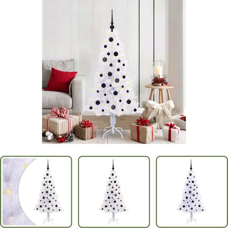 Weihnachtsbaum LED -  Künstlicher Weihnachtsbaum Weiß 150 cm PVC und Stahl