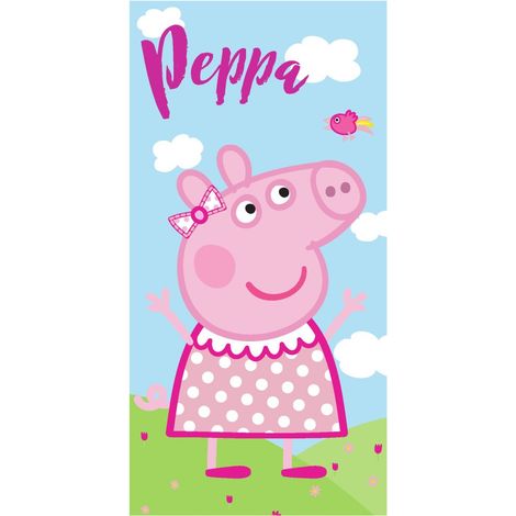 Serviette de plage/piscine Peppa Pig grand format (70 x 140 cm) à séchage rapide R080K