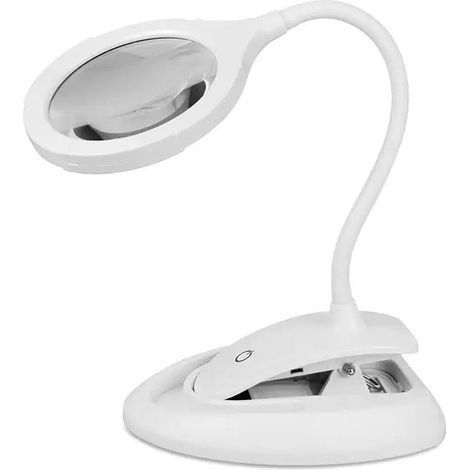 Vergrößerungsglas mit Licht und Ständer, USB-aufladbar, 5-fache und 10-fache Vergrößerung, große 110-mm-Linse, ideal zum Lesen, Basteln und für Schmuckreparaturen. (1/5)