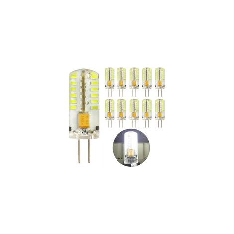 10er-Pack G4 LED-Lampen, 4 W, AC/DC 12 V, kaltweiß (6000 K), superstarke Spotlampe, entspricht 250 Lumen und einer Halogenlampe von 30 W (1/5)