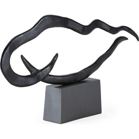 Sculpture Contemporaine Aluminium Bronze Noir - Bronze sombre élégant (1/2)