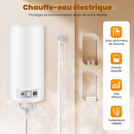 Chauffe-Eau Électrique Chaudière éLectrique de Chauffage Avec La Température de Led - Chaudière - Acier Inoxydable (1/5)