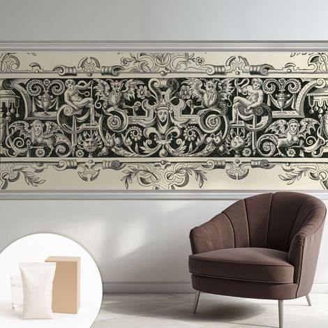 Papier peint intissé mural avec imprimé motifs uniques apparence moderne - Colle incluse gratuite Motifs mythologiques 250x104 cm (1/5)