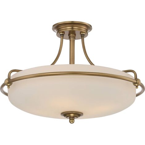 Lampadario Contemporaneo Griffin Metallo Ottone Anticato 4 Luci E27 (1/5)