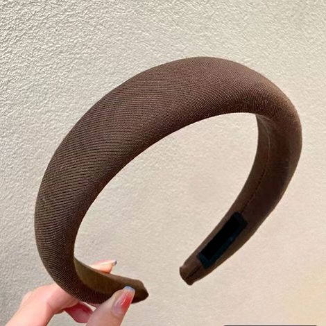 Serre-Tête En Éponge - Bandeau Large Souple Et Confortable - Accessoire Cheveux Pour Femme Et Fille - Lot De 5 Pièces (1/5)