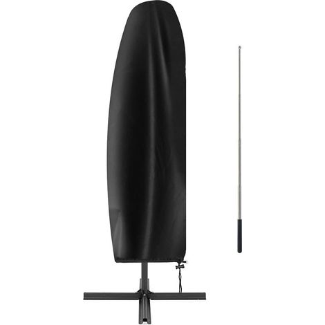 Housse de Protection pour Parasol avec Tige Télescopique, Couverture de Parasol Déporté 2 à 3 m, Housse de Parasol Imperméable, Coupe-Vent, Anti-UV, Tissu Oxford Robuste (265X 40 X 70/50CM) (1/5)