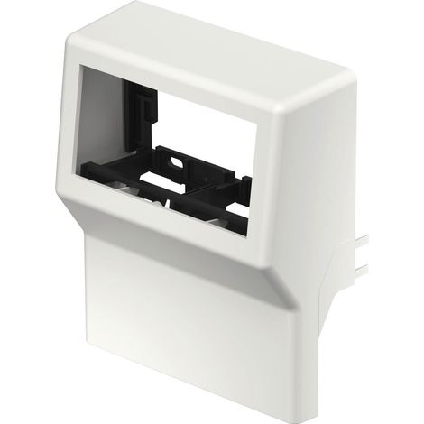 OBO Bettermann Geräteträger SL 2-fach 50/70 Modul 45 9010 116x139x50 Polyvinylchlorid reinweiß RAL 9010, 6134500