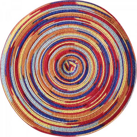 Set de table rond en satin teinté rouge 3838cm 1 pièce set de table pailleté adapté pour Noël fête de famille mariage décoration de table de vacances (1/5)