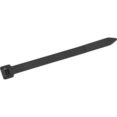 Packung mit 100 hochfesten, selbstsichernden Nylon-Kabelbindern für Rohre, 5 x 300 mm / 0,2 x 11,8 Zoll, schwarz (1/5)