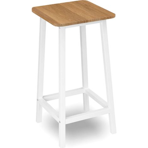 Kent White Modern Oak Stool