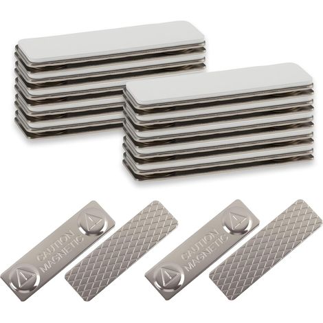 12PCS Bande Magnetique Adhesive, 45 x 13 mm, Plaque Aimantée Murale 4, Badge Aimanté et Porte Multifonction, Système Fixation Sans Perçage pour Aimants Muraux Puissants Et Antidérapants Cadres (1/5)