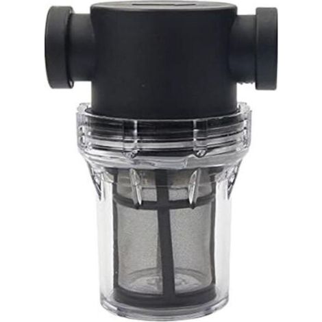 Pipeline Filtre de pompe à eau 3/4" avec tamis en acier inoxydable 100 mailles, filtre en maille en ligne pour arrosage du jardin (noir)-DOU (1/4)