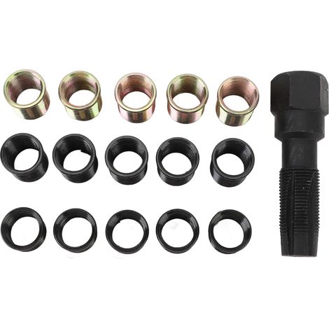 Chiciris Kohlenstoffstahl M14x1,25 Hochfestes M16 x 1,25 Zündkerzengewinde-Reparaturwerkzeug für Kfz-Motorenreparaturen