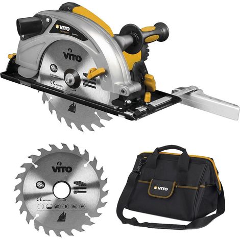 Scie circulaire 2100W + 2 Lames pour scie Ø 235 mm Sacoche à outils VITO