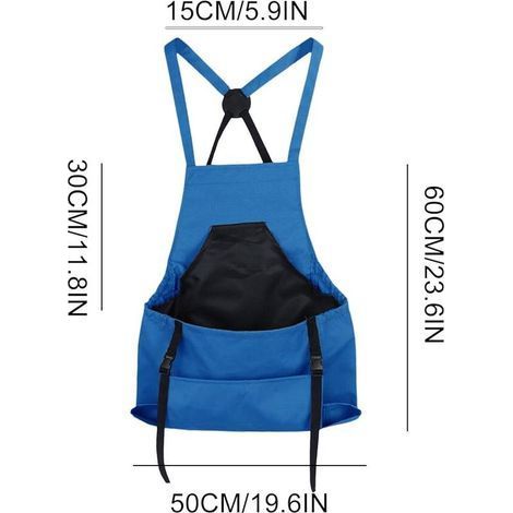 Tablier de jardinage, gilet de cueillette de fruits, équipement de travail agricole, soutien dorsal croisé de 60 cm, poches utilitaires profondes, idéal pour la récolte, les tâches de cour (1/4)