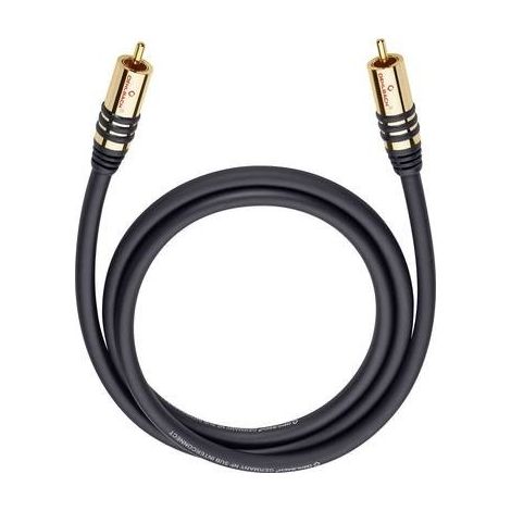 RCA Audio Cavo [1x Spina RCA - 1x Spina RCA] 3.00 m Nero contatti connettore dorati Oehlbach NF Sub