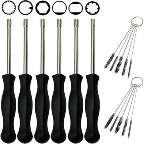 Pair Lot de 6 outils de réglage de carburateur pour Husqvarna Poulan Craftsman Stihl Echo Weed Eater Coupe-fil, tronçonneuse, souffleur et tournevis de carburateur 2 temps (1/5)