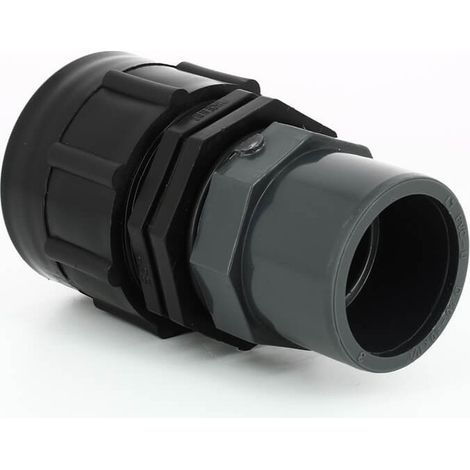 Multicuves – Raccord S60X6 pour cuve eau 1000 litres – Sortie PVC Ø 40 mm – Fixation directe sur vanne – Usage exclusif eau de pluie