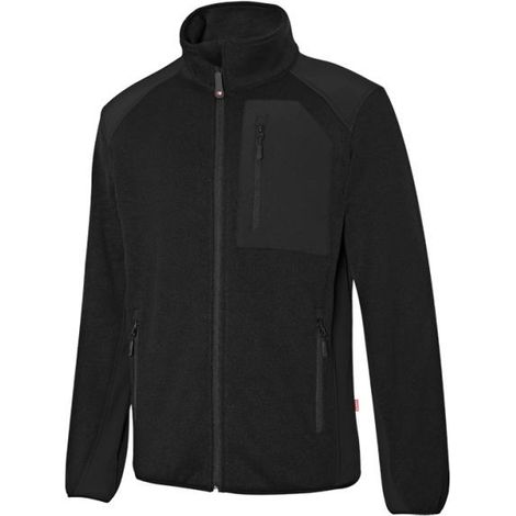 Chaqueta de punto afelpado 206008  XXL - Negro/Negro