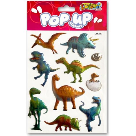 Adesivi metallici di dinosauri
