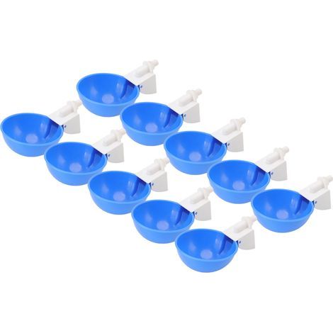 10 pièces G1/8 mâle fileté abreuvoir poulet épais équipement automatique eau volaille pour cailles oiseaux bleu (1/5)